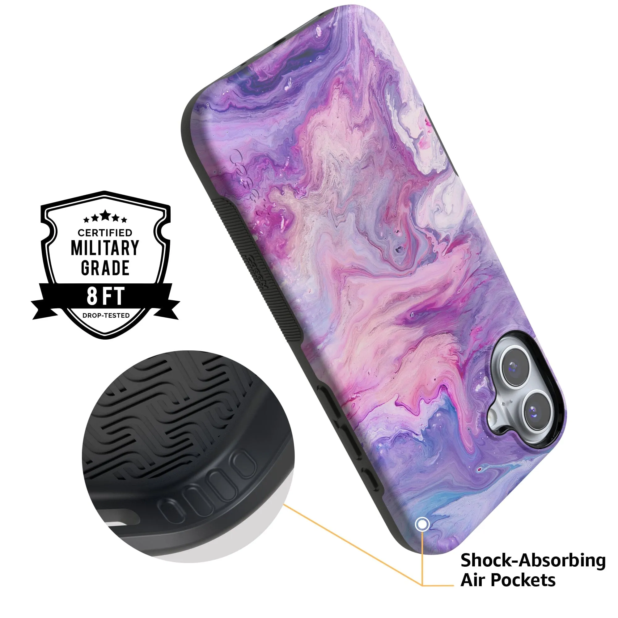 Tie Dying Over You | Purple Marble iPhone Case