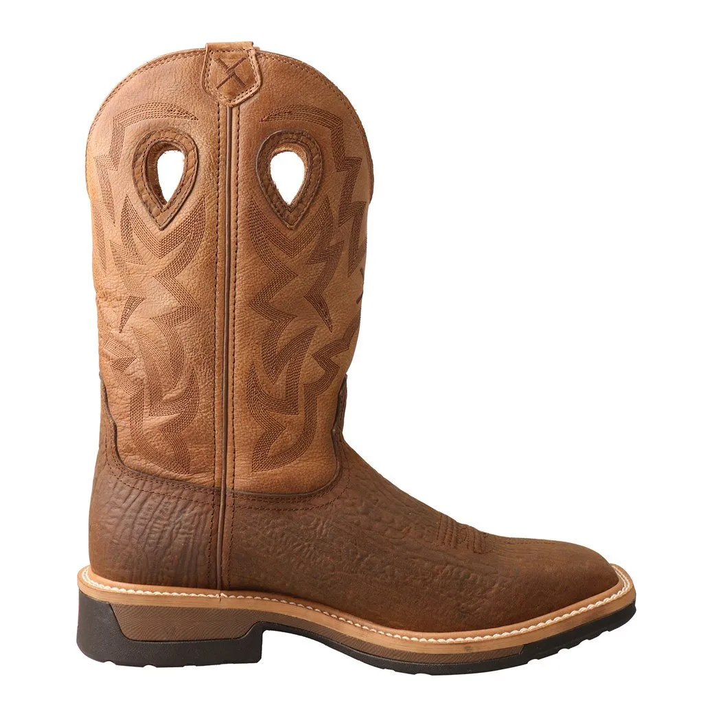 Twisted X Men's - 12" Waterproof Western Work Boot - Square Toe