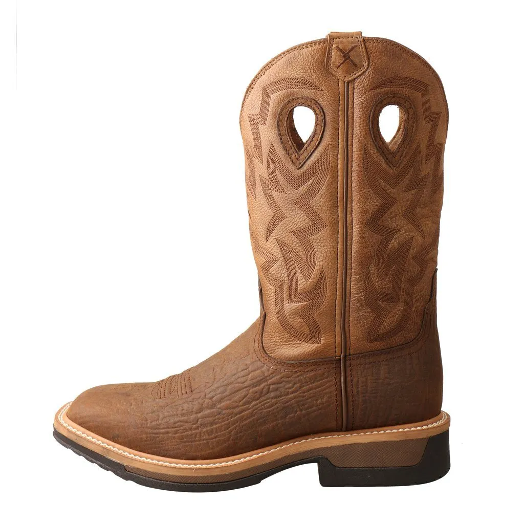 Twisted X Men's - 12" Waterproof Western Work Boot - Square Toe