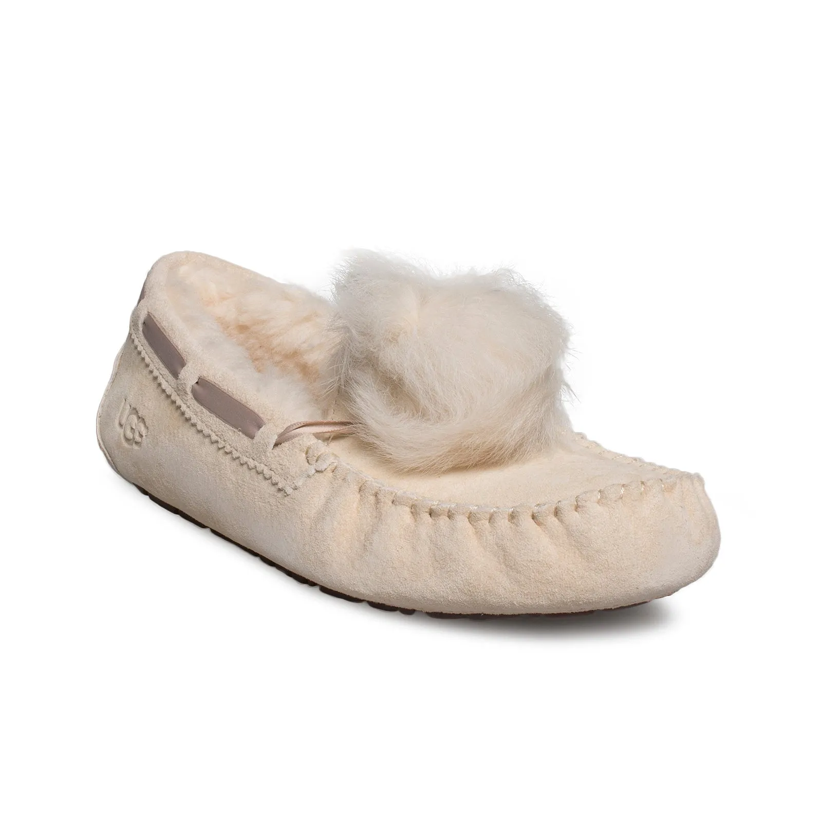 UGG Dakota Pom Pom Cream Slippers - Women's