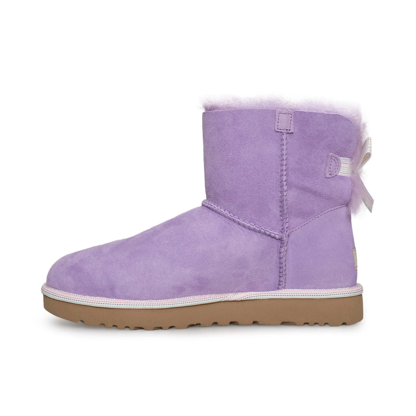 UGG Mini Bailey Bow Weave Lavender Haze Purple Boots