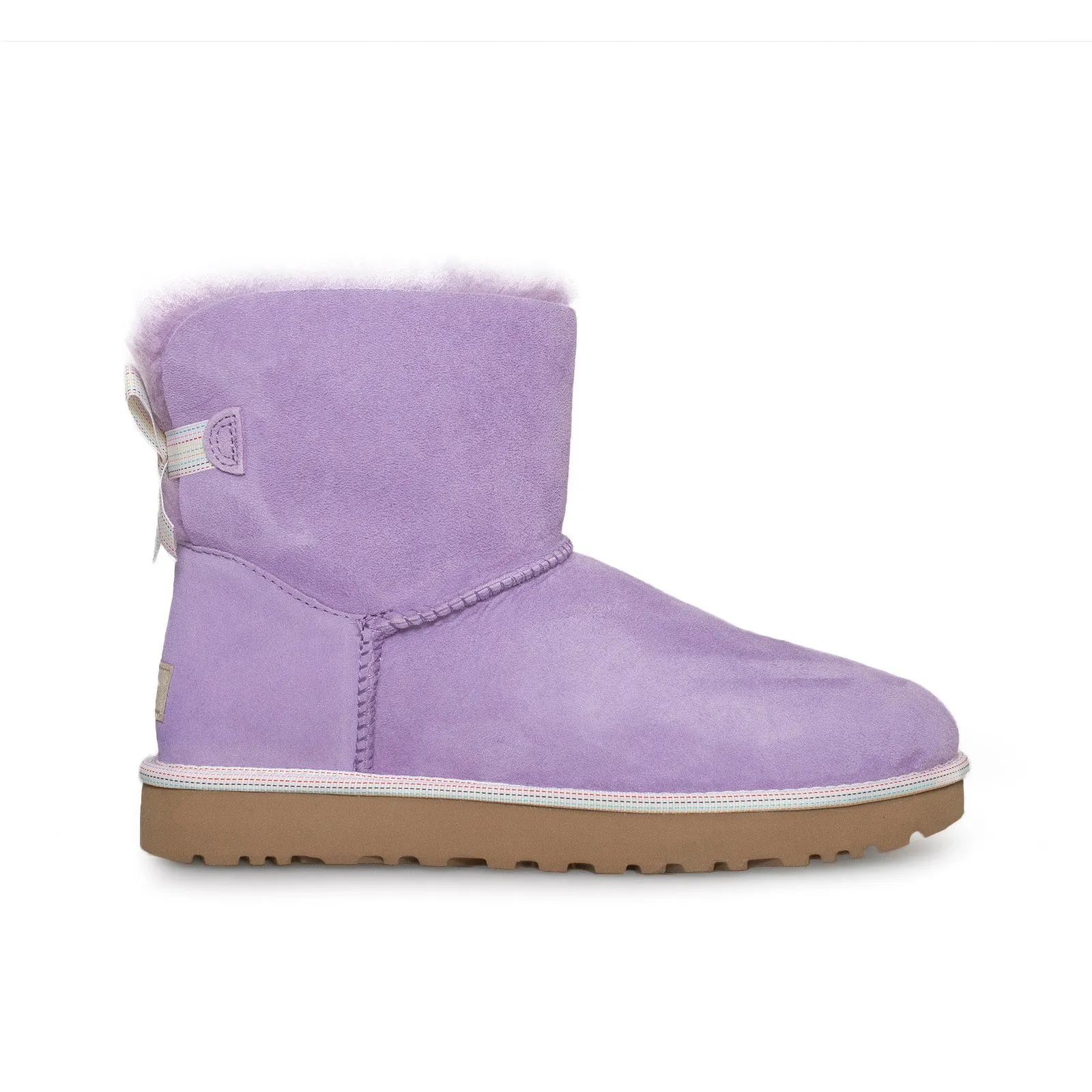 UGG Mini Bailey Bow Weave Lavender Haze Purple Boots