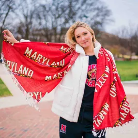 UMD Athletic Logo Pattern (Red) / Scarf