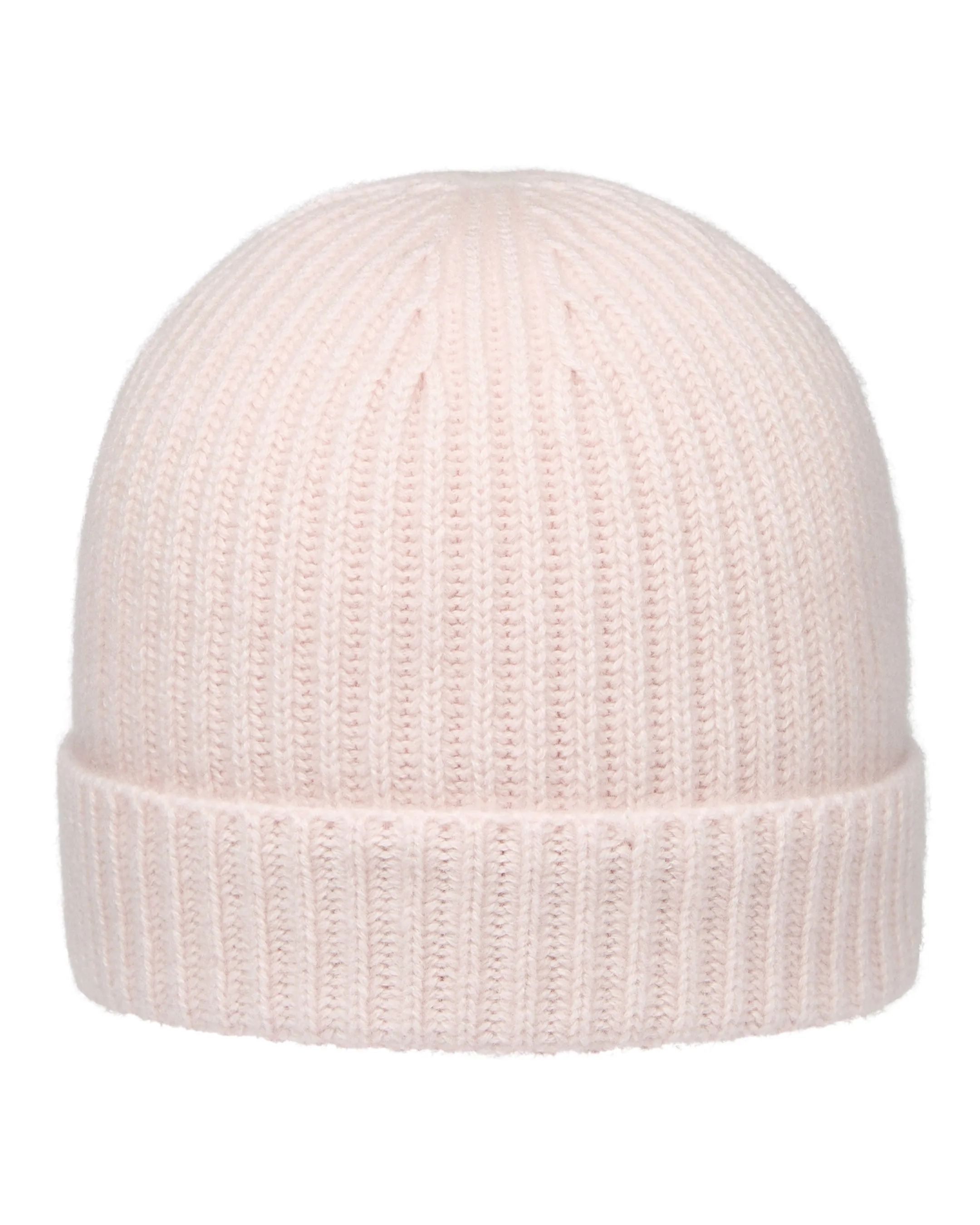 Unisex Ribbed Cashmere Hat Quartz Pink