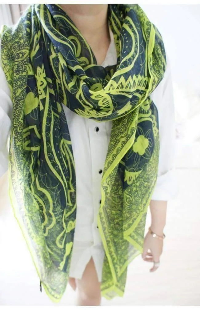 Vibrant Paisley Wrap Scarf