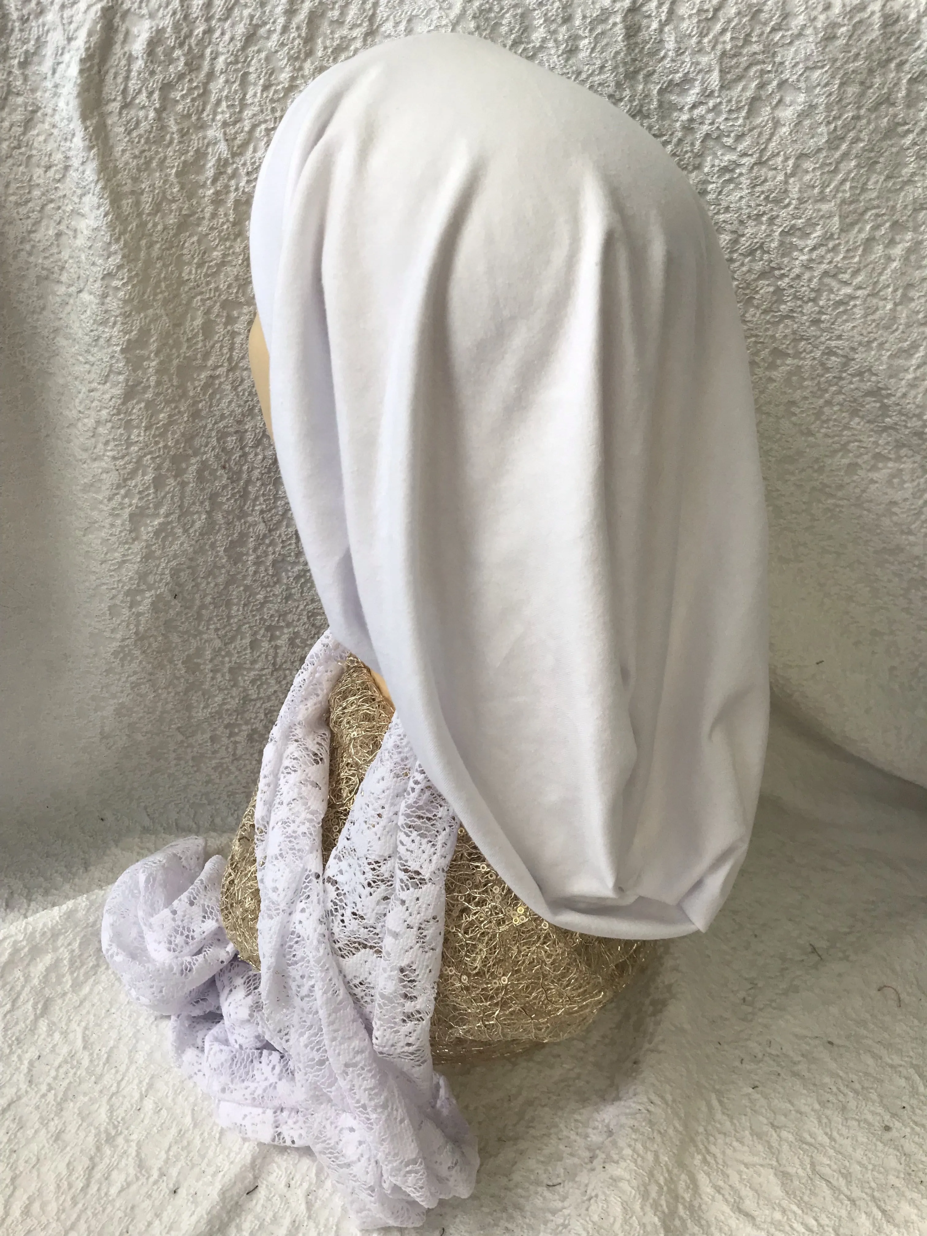 White Head Scarf Snood Hijab Tichel for Jewish Muslim and Christian Women | Made in USA