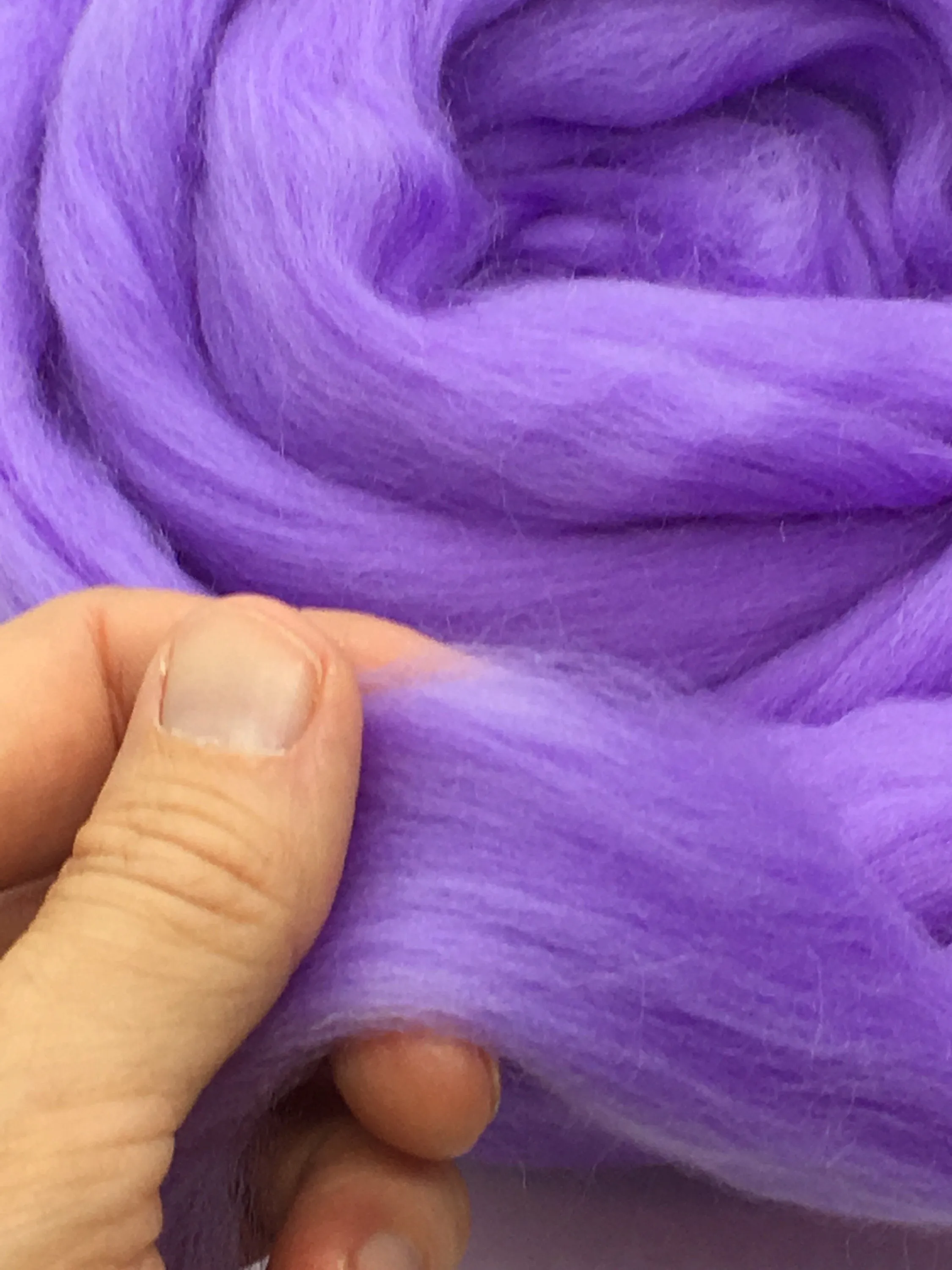 Wool Roving, Periwinkle Purple Blue Merino Wool Top Roving - Spin into Yarn, Needle Felt, Wet Felt, Weave, Tapestry,Soap Making, Knit